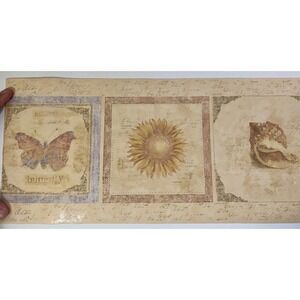 Vintage Wallpaper Border Cape May Charter Club Butterfly Sunflower Shell 5 Yards